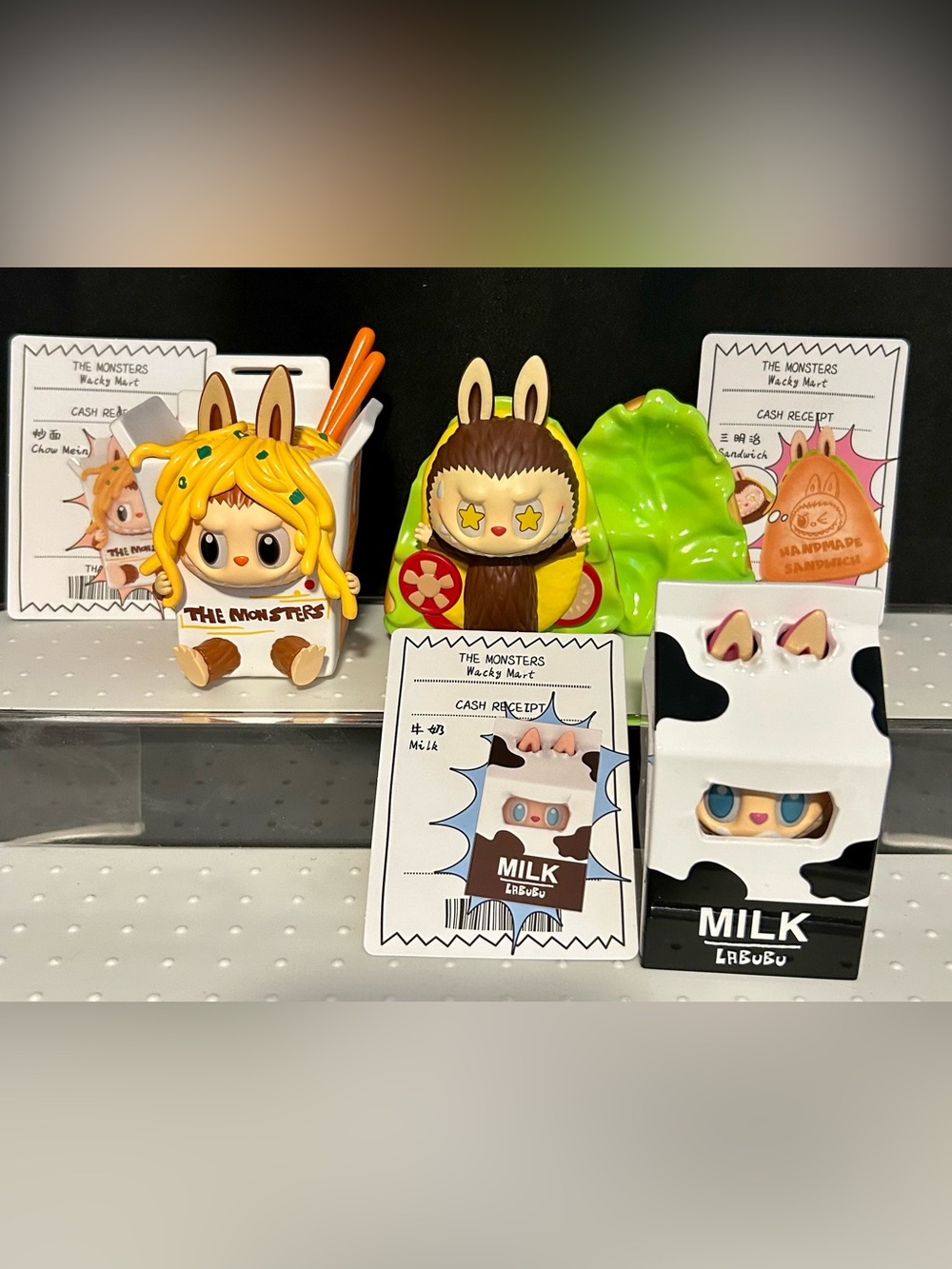 Pop Mart Wacky Mart confirmed chow mein, sandwhich & milk